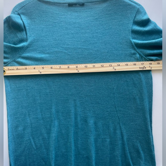 Eileen Fisher Teal Blouse - Picture 4 of 8